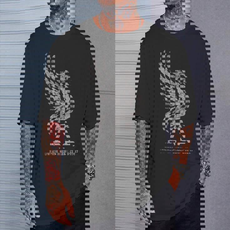 リバプール イングランド Est1207 Colossal Liverbird Grey Age Tシャツ 彼への贈り物