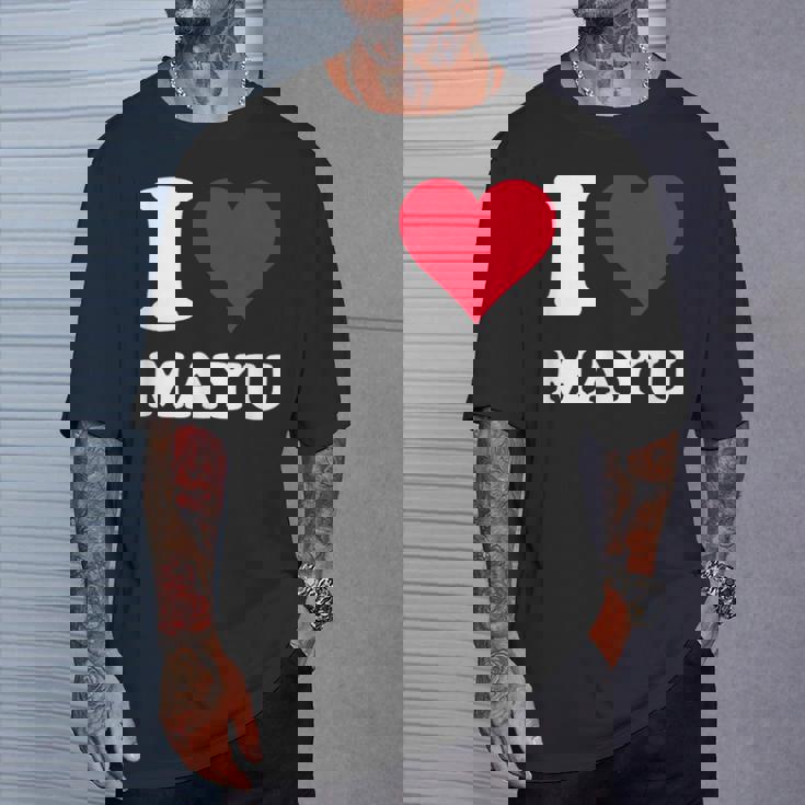 レッドハート I Love Mayu Tシャツ 彼への贈り物