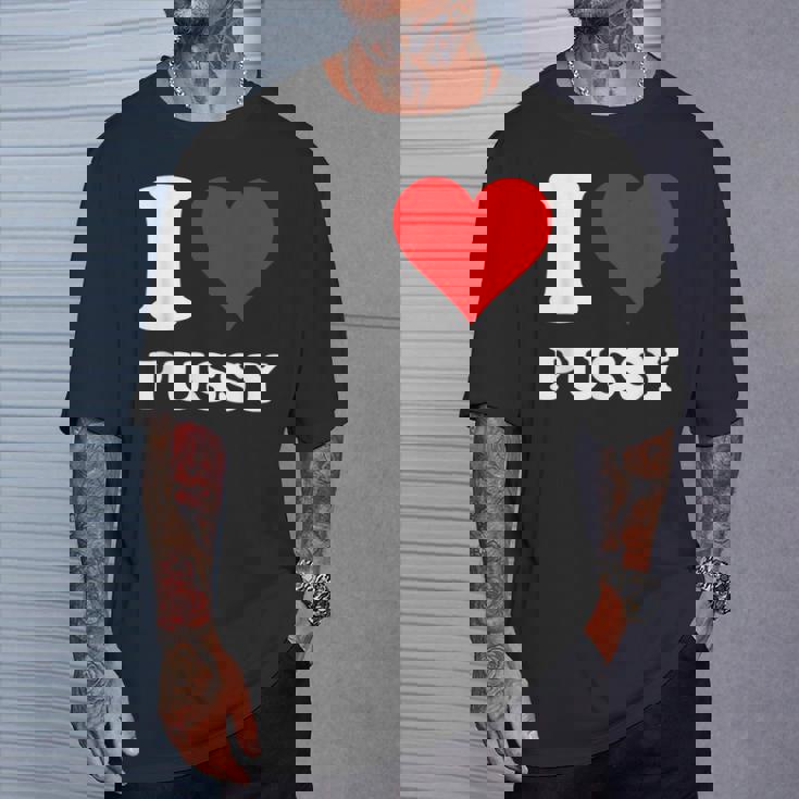 レッドハート I Love Pussy Tシャツ 彼への贈り物