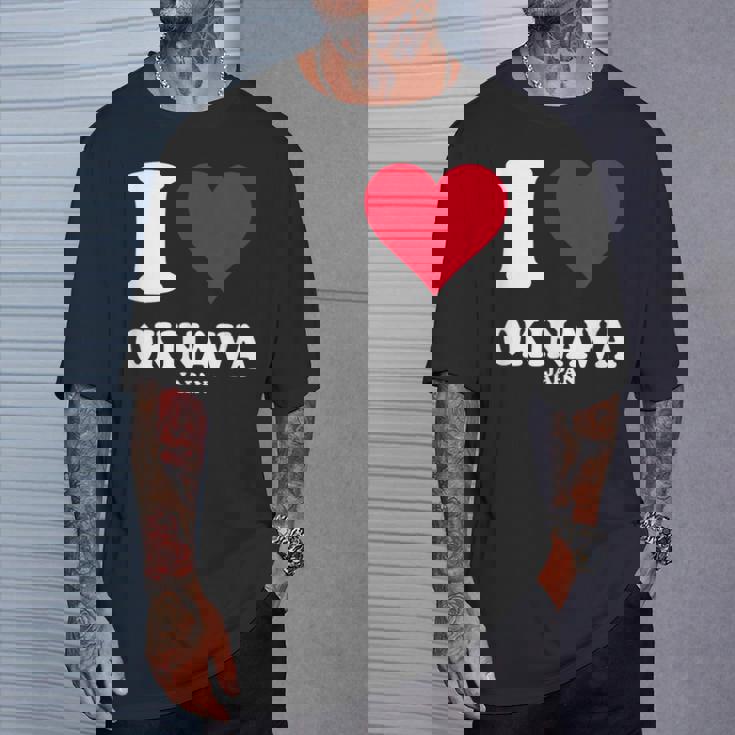 レッドハート I Love 沖縄 Tシャツ 彼への贈り物