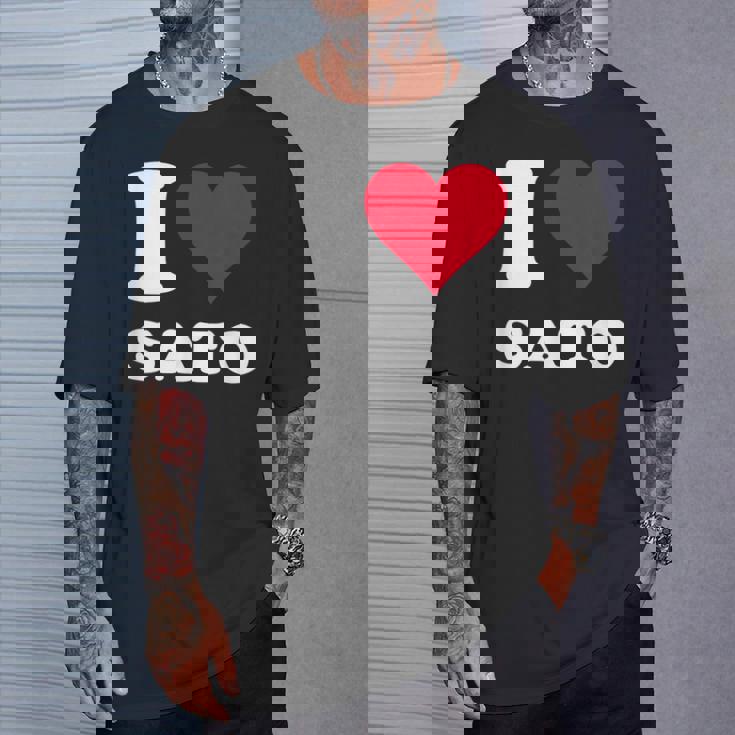 レッドハート I Loveato Tシャツ 彼への贈り物