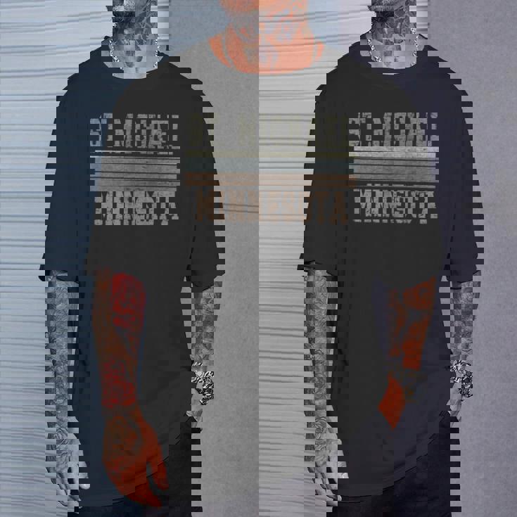レトロ セントマイケル ミネソタ 長袖tシャツ Tシャツ 彼への贈り物