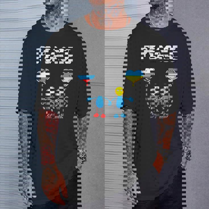 ロシアとウクライナの間の平和 長袖tシャツ Tシャツ 彼への贈り物
