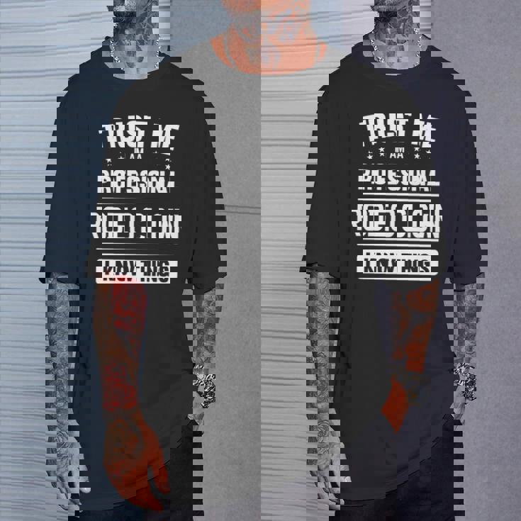 ロデオクラウンアイデアトラストプロフェッショナルロデオクラウン 長袖tシャツ Tシャツ 彼への贈り物