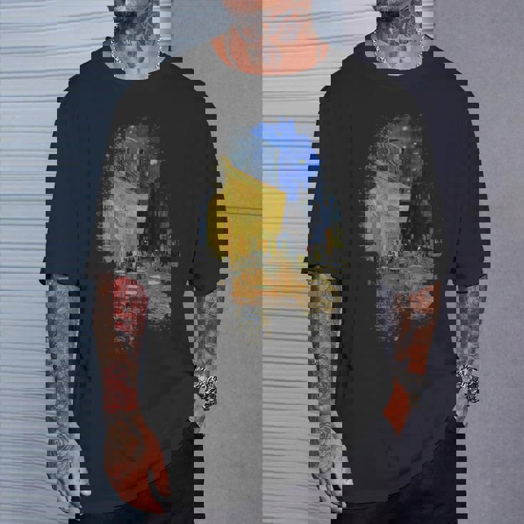 ヴィンセント・ヴァン・ゴッホ作 夜のカフェテラス Tシャツ 彼への贈り物