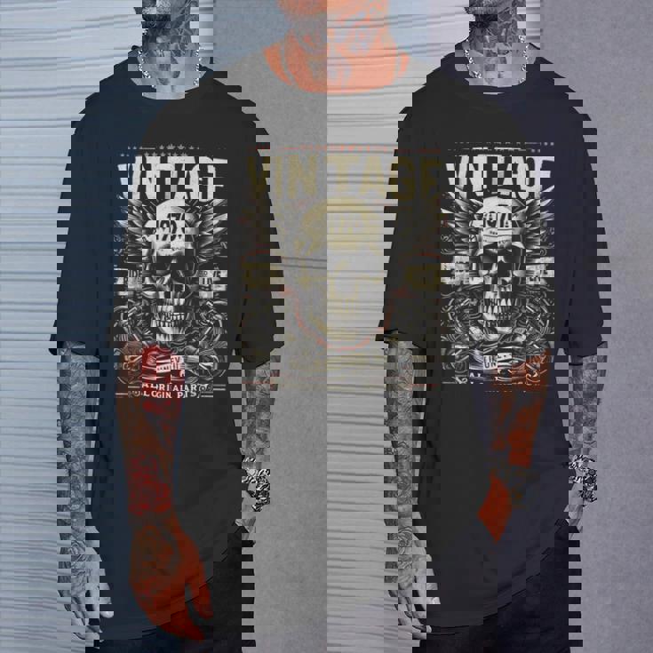 ヴィンテージ 1970 1970年誕生 誕生日 スカル バイカー バイク Tシャツ 彼への贈り物