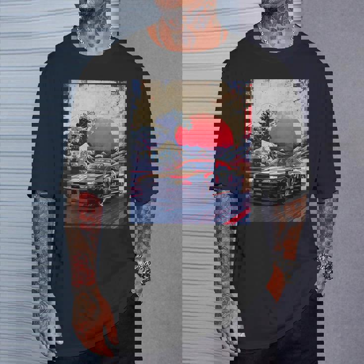 ヴィンテージ Jdm ドリフト レースカー 和波沖 神奈川 アート Tシャツ 彼への贈り物