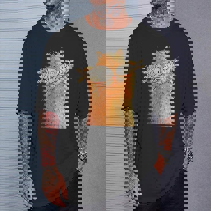 ヴィンテージ かわいい 面白い 猫 2匹の魚が目についた 恋人 気まぐれな Tシャツ 彼への贈り物