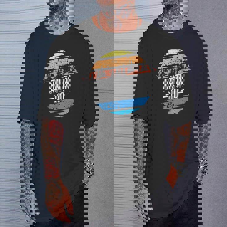 ヴィンテージ バートン オハイオ州サンセットお土産プリント Tシャツ 彼への贈り物