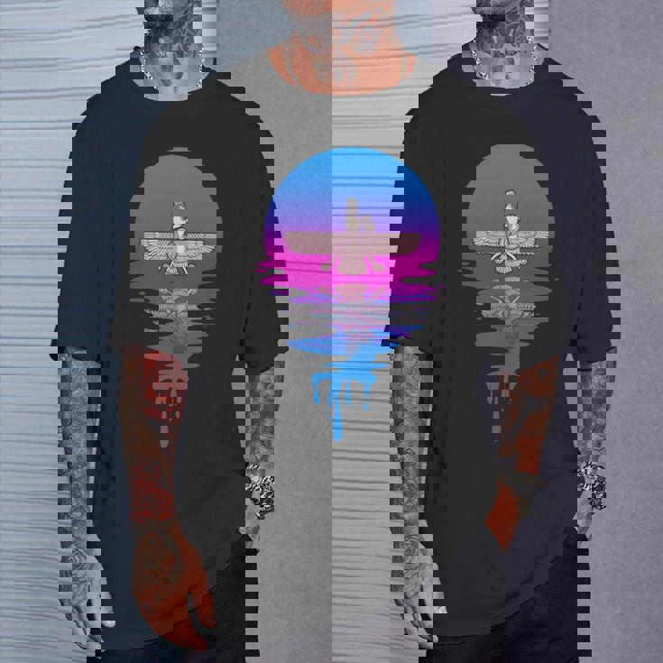 ヴィンテージ レトロ 夕日 アヌンナキ 長袖tシャツ Tシャツ 彼への贈り物