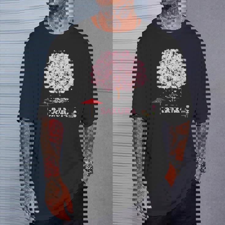 和 桜 シャツ ピンク 桜 花 木 花見 Tシャツ 彼への贈り物