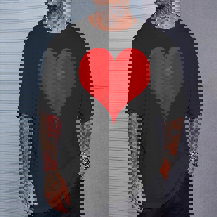 大きな赤いハート Tシャツ 彼への贈り物