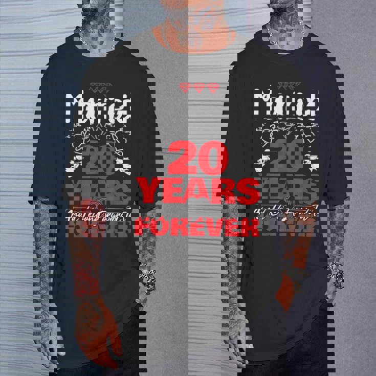 夫、妻へのギフト 結婚20年前 結婚記念日 Tシャツ 彼への贈り物