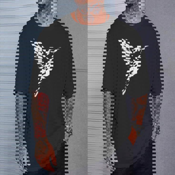 小さなシンプルなミニマリストかわいいハチドリ鳥ハチドリ Tシャツ 彼への贈り物