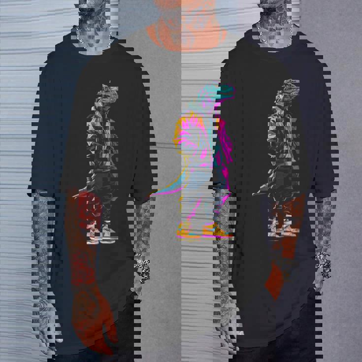 恐竜 漫画 かわいい かわいい かっこいい モチーフ 男性 女性 T-Rex Tシャツ 彼への贈り物