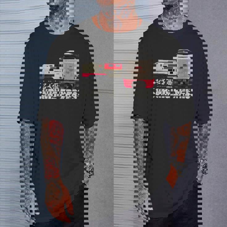 日の出 特急 列車 日本 日の出 出雲 東京出雲 扇子 Tシャツ 彼への贈り物