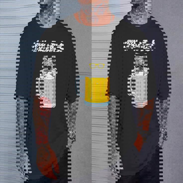 燃料は酒 ヨークシャーテリア グッズ 犬好き おもしろ 面白い ネタ 笑える 飲み会 Tシャツ 彼への贈り物