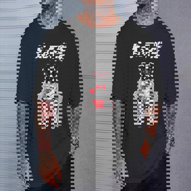 犬の下僕 ボーダーコリー 犬 おもしろ 面白い ネタ 笑える かわいい Tシャツ 彼への贈り物