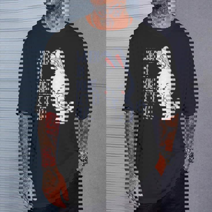 疑わしいとき おなら 出す おもしろい おなら かわいい ウサギ おなら Tシャツ 彼への贈り物