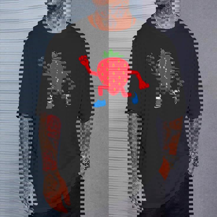 皮肉なイチゴランニングマラソン趣味のランナー Tシャツ 彼への贈り物