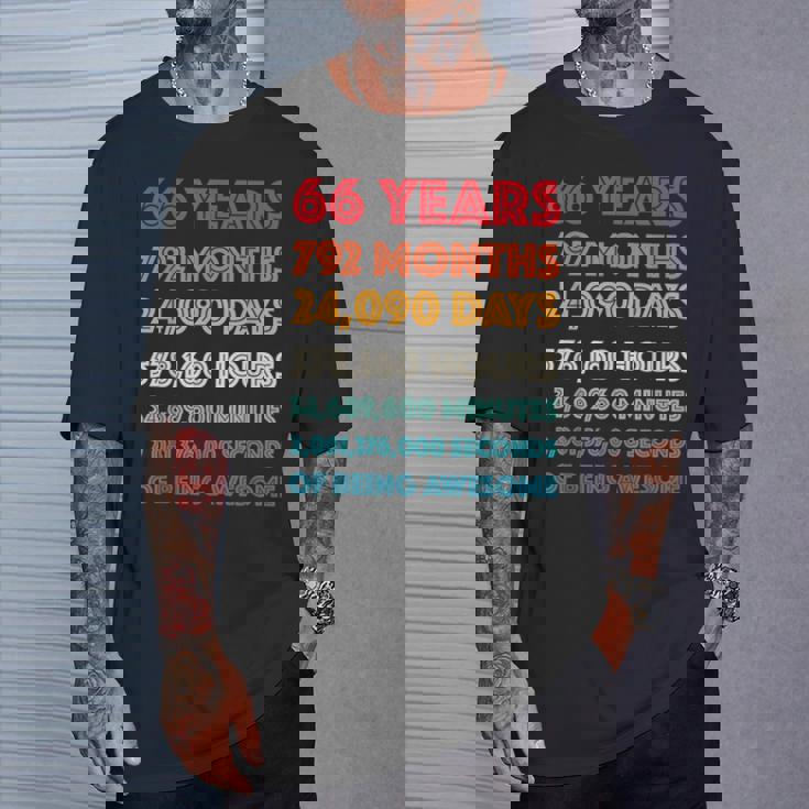 素晴らしい66歳の誕生日プレゼント 面白い レトロ 66歳の誕生日 Tシャツ 彼への贈り物