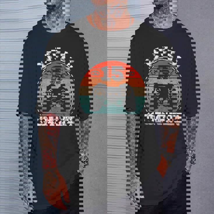 結婚15周年記念 15年目の結婚記念日 結婚15年目 Level 15 Complete Tシャツ 彼への贈り物