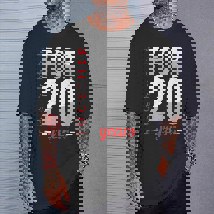 結婚20周年 結婚記念日 磁器 結婚記念日 Tシャツ 彼への贈り物