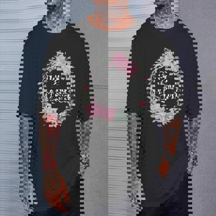 花柄 92歳 誕生日 男性 女性 92歳 誕生日 Tシャツ 彼への贈り物