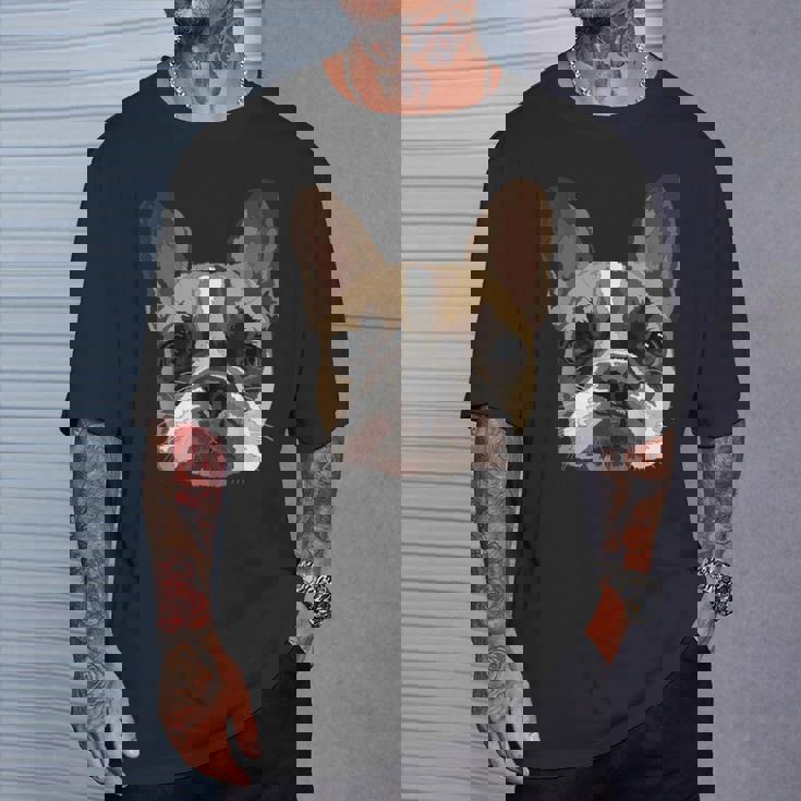 芸術的なフレンチドッグ愛好家フレンチブルドッグ Tシャツ 彼への贈り物