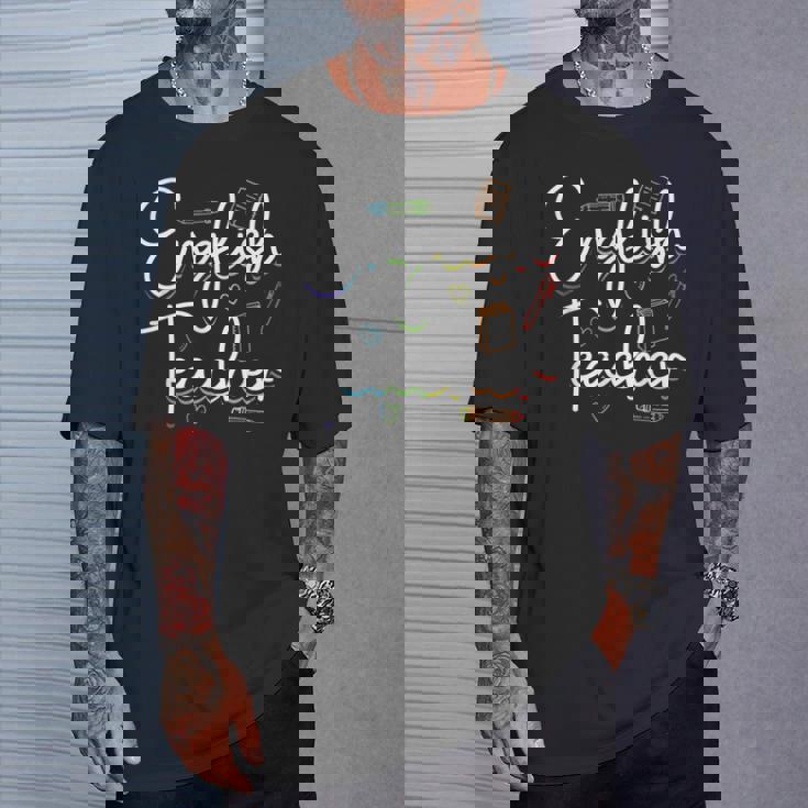 英語教師 文法 クラス 男性 女性 教員 英語教師 Tシャツ 彼への贈り物