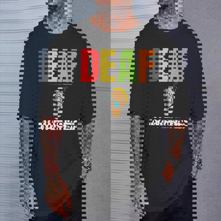 補聴器 耳障がいサポート 聴覚障害者への意識 長袖tシャツ Tシャツ 彼への贈り物