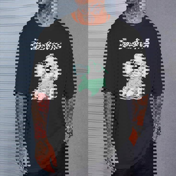 褒めたら伸びる子 マルチーズ グッズ 犬 おもしろ 面白い ネタ 笑える かわいい Tシャツ 彼への贈り物