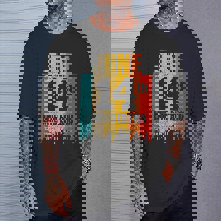 誕生日 6 月 14 日 レトロ ヴィンテージ Tシャツ 彼への贈り物