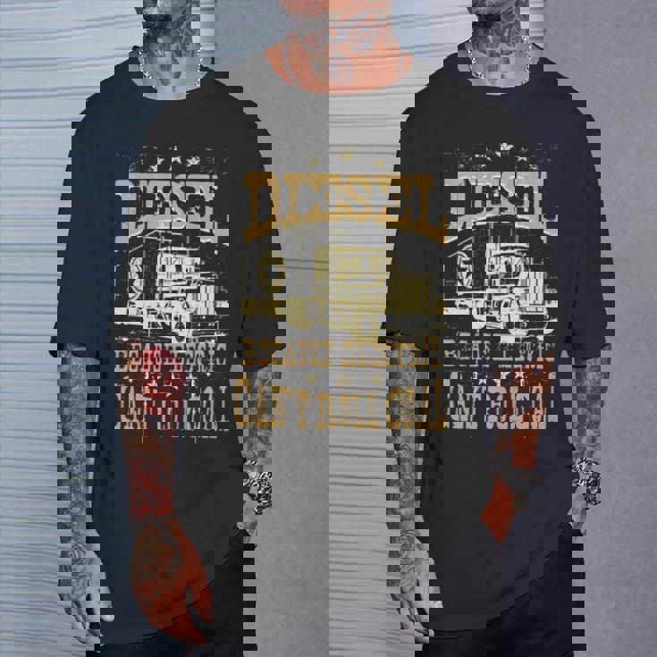電気は石炭ディーゼルトラックを転がすことができないのでディーゼル 長袖tシャツ Tシャツ 彼への贈り物
