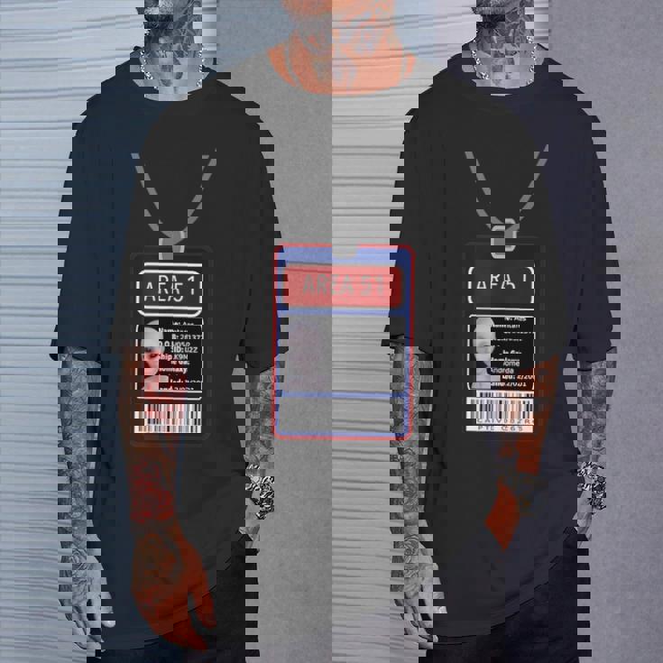 面白いfエリア 51 宇宙人 Idパス ハロウィンコスチューム Tシャツ 彼への贈り物