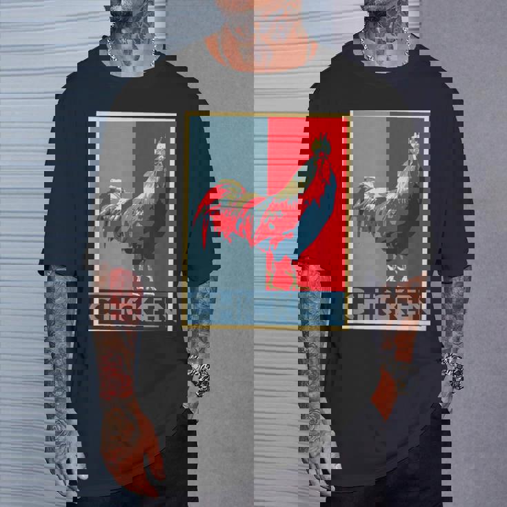 面白いtシャツ にわとり 鶏 鳥 メンズ おもしろ 面白い 服 おもしろグッズ ネタ ポスター チキン Tシャツ 彼への贈り物