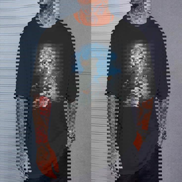 面白いチンチラシャツ 月に吠えるチンチラ Tシャツ 彼への贈り物