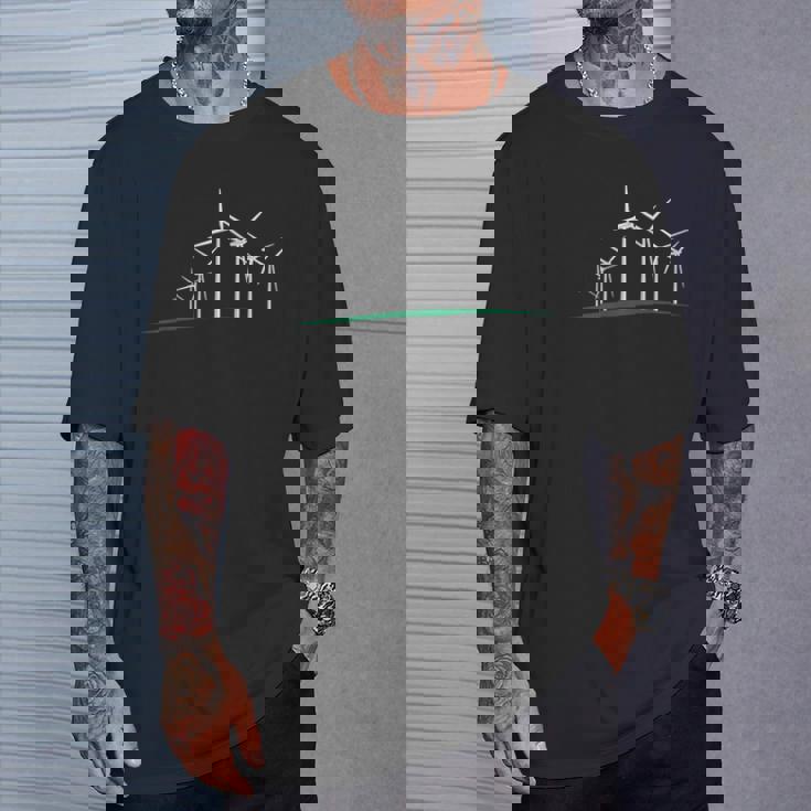 風車の風力発電設計 Tシャツ 彼への贈り物