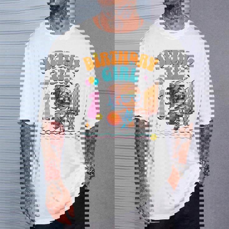 1歳の誕生日 バスケットボール 1歳 女の子 バスケットボール フープ ダンキング Tシャツ 彼への贈り物