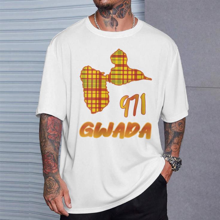 971 Gwada Idee Cadeau Guadeloupe Gwadlouptyle Madras T-Shirt Cadeaux pour lui