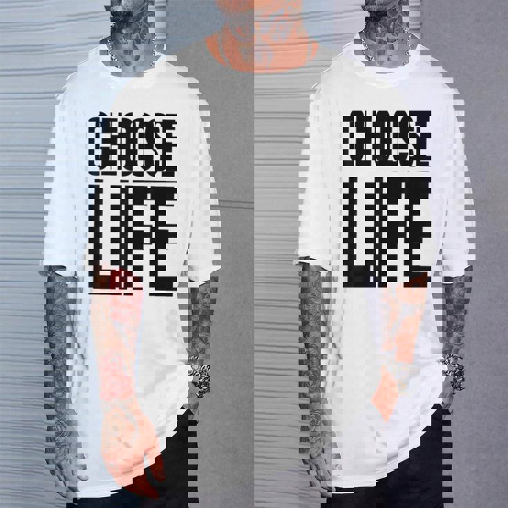 Choose Life 前面と背面の両面デザイン Tシャツ 彼への贈り物