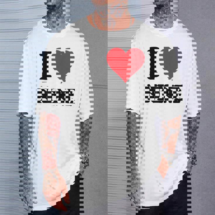 I Heart Nene 名 I Love パーソナライズ Tシャツ 彼への贈り物