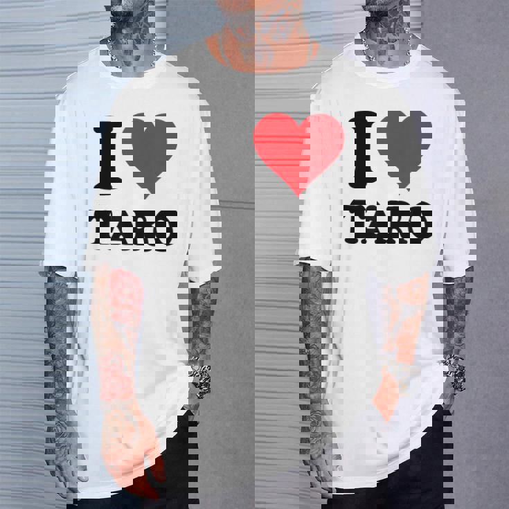 I Heart Taro 名 I Love パーソナライズ Tシャツ 彼への贈り物