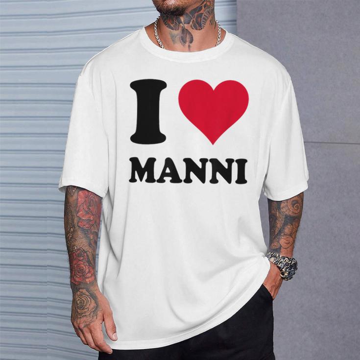J'aime Le Manni T-Shirt Cadeaux pour lui