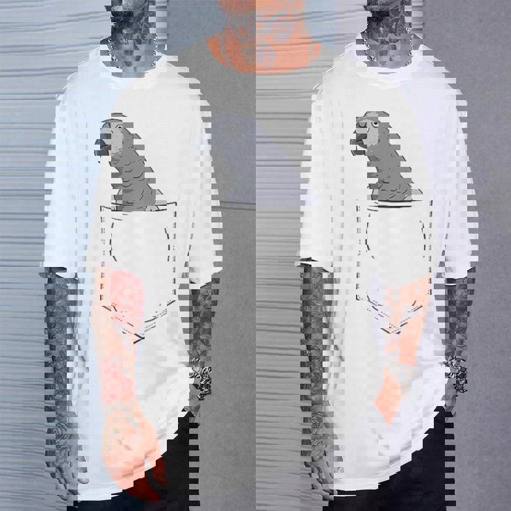 Oiseau Gris Du Gabon Dans Leac T-Shirt Cadeaux pour lui