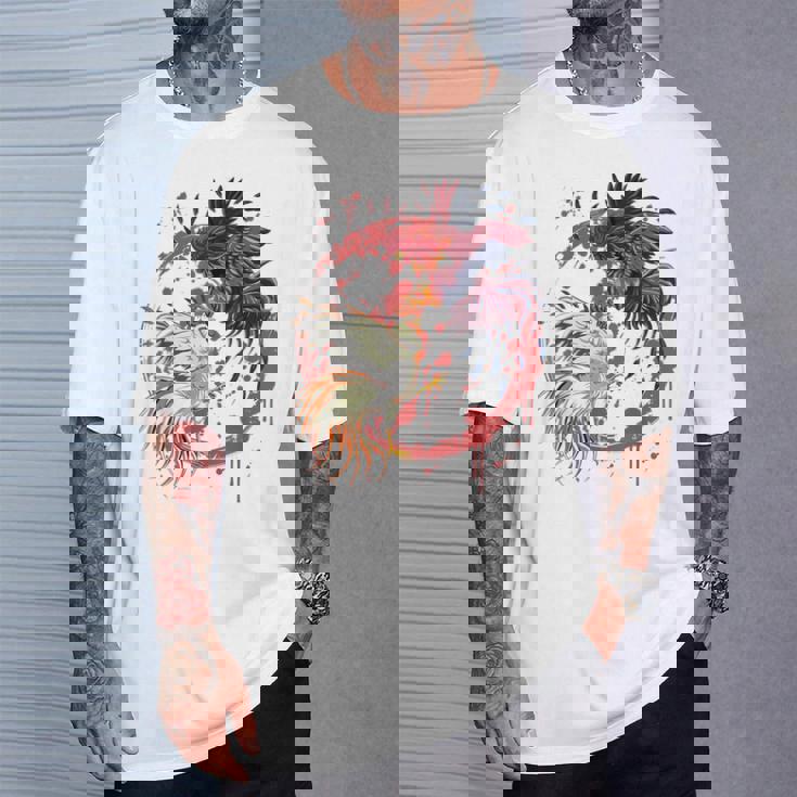 Rooster Cock Fight Chicken ノベルティ ファーマーズギフト Tシャツ 彼への贈り物