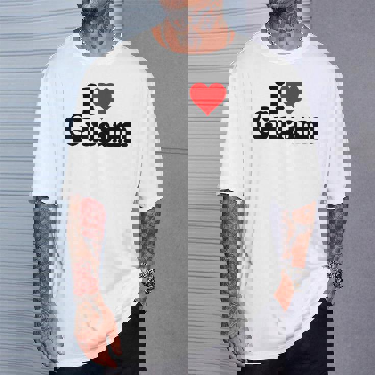 アイラブハートグアムグアマニアンプライド Tシャツ 彼への贈り物