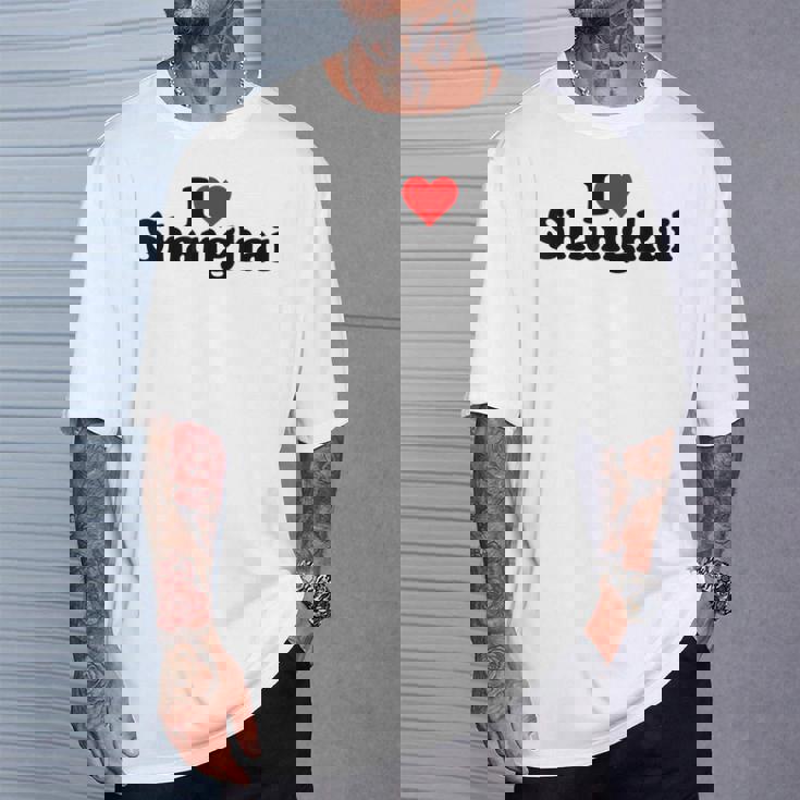 アイラブハート上海チャイナ Tシャツ 彼への贈り物