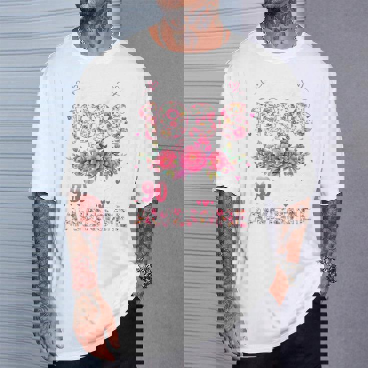 オンバック 90歳 1936年3月 花柄 90歳の誕生日 Tシャツ 彼への贈り物