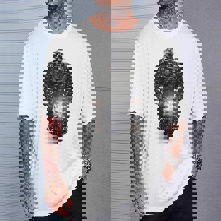 ゴリラ 動物 バイク ヘルメット Tシャツ 彼への贈り物